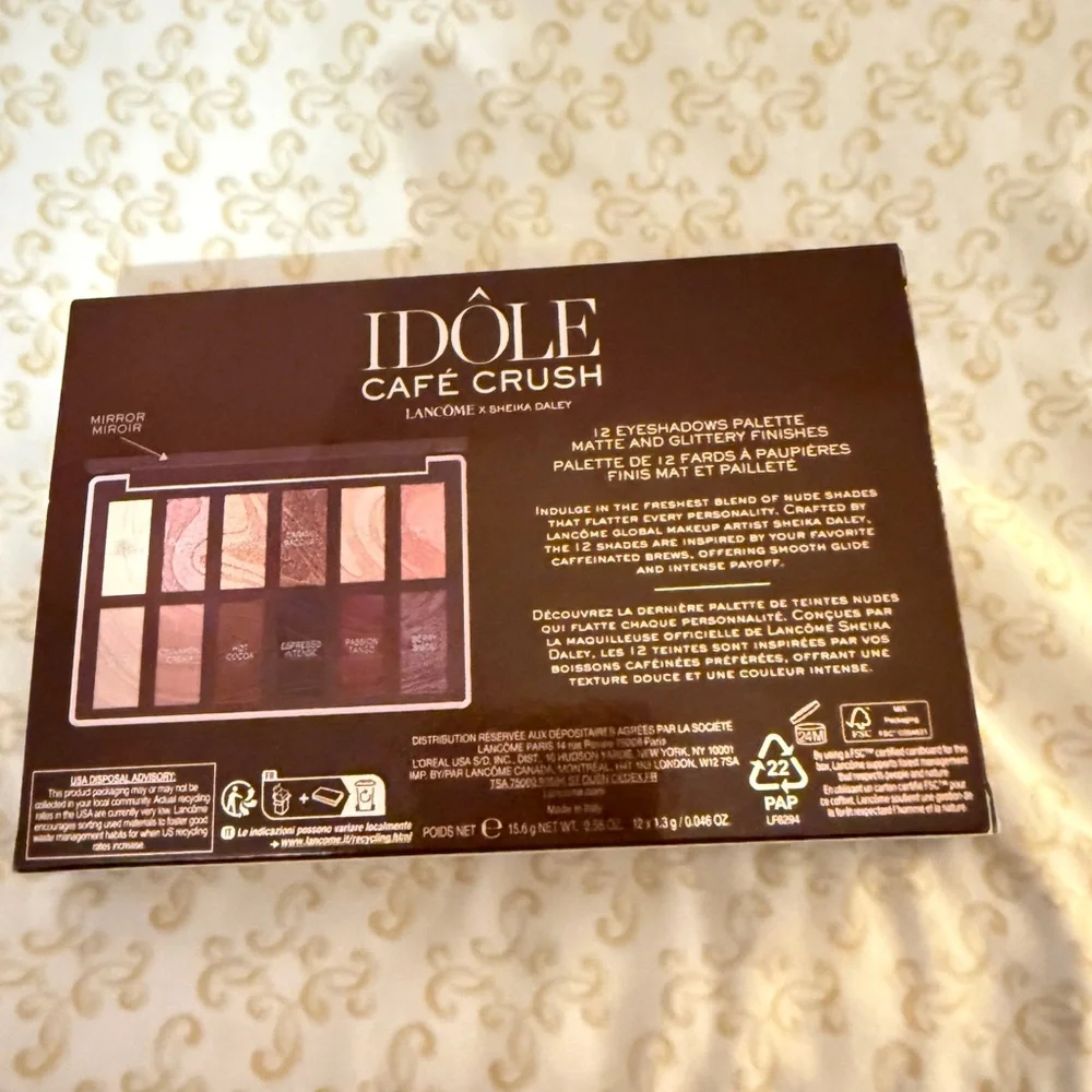 Lancôme Idôle Café Crush NEW Eyeshadow Palette never touched